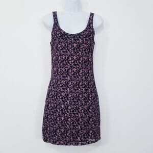 VOLCOM Stephanie Cherry Sexy Lace Ditsy Floral Dress Scoop Neck